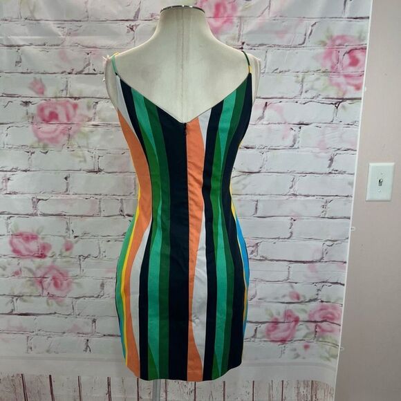 Black Halo Amorie sheath dress in colorful prismatic print size 8 - Picture 6 of 11